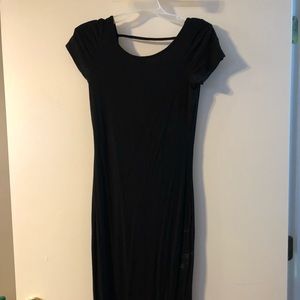 Midi Length fitted black dress